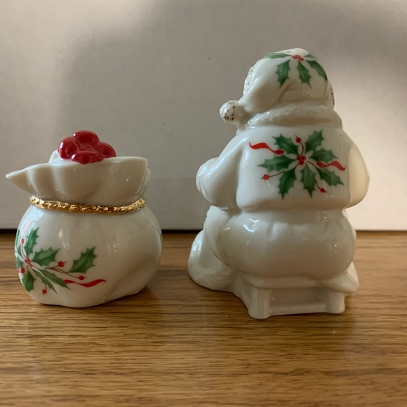 Lenox Santa and Toy Bag Salt & Pepper Shakers. Santa Salt and Pepper.     EUC! - Picture 5 of 10